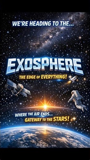 "Exosphere" The edge of EVERYTHING. 🛰️✨ #gkfacts #spacefacts #exosphere #solarsystem #geography #gk