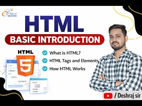 Basic Introduction of HTML - by Deshraj sir