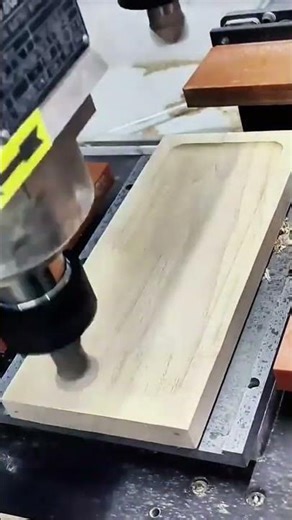 The Process of Levelling Wood Surfaces Using a CNC Router Machine #shorts