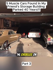 5 Muscle Cars Found In My Friend's Storage Building Parked 40 Years! (Part 3) #barnfind #abandonedcar | Abandoned Cars