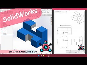SolidWorks | 3D CAD EXERCISES 20 | StudyCadCam | Solution Tutorial |