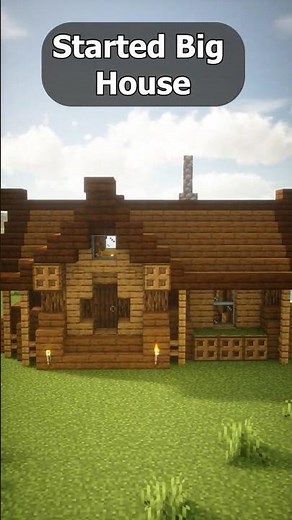 Building A Cozy Wooden House Start To Finish #minecraft #minecraftbuilding