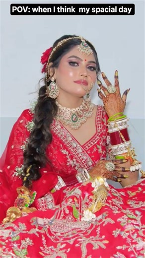 Indian bridal makeup..... 3D touch....with glassy tonebyme####dewyglow #wedding look ####bride #pro