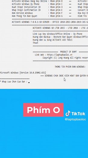 Active windows trong vòng vài thao tác #TimCucVuicungMONO #tinhocvanphong #windowstips #learnontiktok #laptopbaoloc #suachualaptop