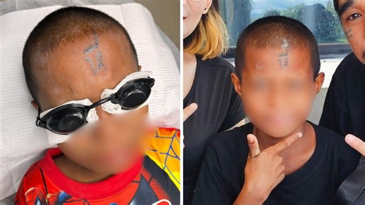 Bullies tattoo horror message on 10yo
