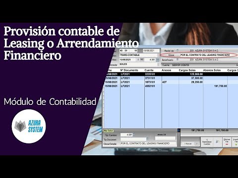 Provisión contable de Leasing o Arrendamiento Financiero