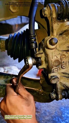 Brake Fluid Leak Prevention | Secure Hose Connection Tightening Process