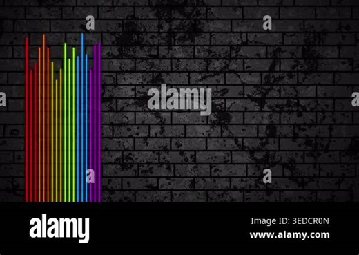 LGBTQ Pride Month abstract colorful laser lines on grunge brick wall background. Seamless looping motion design. Video animation Ultra HD 4K 3840x2160 Stock Video Footage - Alamy