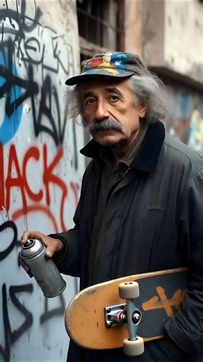 Einsteins wahre Vergangenheit #Einstein #Graffiti #Skateboard #Humor #Kurzvideo