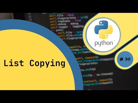 30 #Python - Copying a List