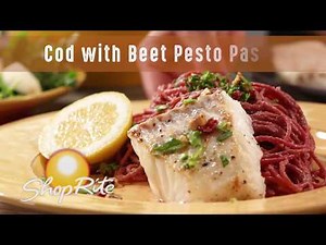 How to Make Cod with Beet Pesto Pasta