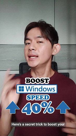 Make your windows faster by 40% with this simple hack! #windows11 #computer #techtips #pctips #techhacks