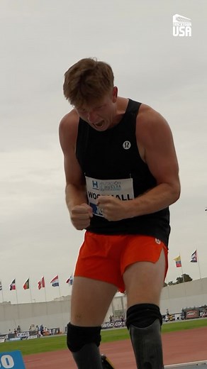 This is how hype we are for the men’s T64 100m final at the #ParisParalympics 😤 Let’s get it, @hunterwoodhall! Catch all the action on @peacock at 10:50am PT For more epic moments like this, check out season 1 of our ‘Road to TrackTown’ series on YouTube. #TrackTown24 | TrackTown USA