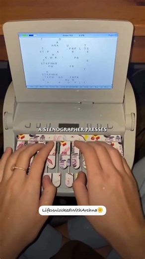 🌸 Stenotype Machine #lifeunlockedwitharchna #stenotyping #typewriting #technology #amazinglifestyle