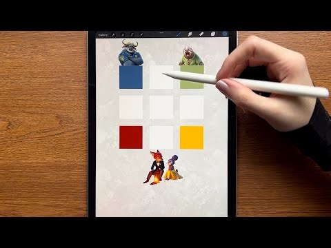 Digital Color Mixing: Zootopia 2 Characters #procreate #colormixing #zootopia2