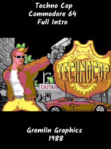 Turn the volume UP 🔊 This is Techno Cop on the Commodore 64, by Gremlin Graphics (1988). Gremlin brings futuristic law enforcement to the streets of the C64 🚔⚡ No commentary. No edits. Just pure 8-bit cyber-action 🎮🔥 That powerful intro music kicks in… and suddenly you’re thrown into a high-speed chase through a crime-ridden future city 🌆💥 First the pursuit behind the wheel… then the mission continues on foot inside dangerous buildings full of criminals. If this intro gives you chills, you