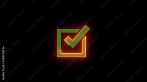 checkmark animation and double check icon. Yes tick. Correct check mark symbol.