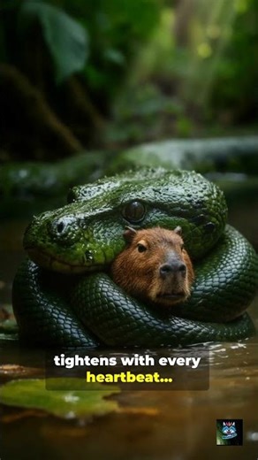 This Hunter Doesn’t Bite… It Crushes You #Anaconda #SnakeAttack #ScaryWildlife #Nature