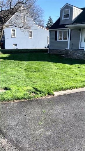 Small Yard, BIG Stripes 🔥 Double Cut Made This Pop (Even in Bad Sun) #lawnlife #lawncare #landscape