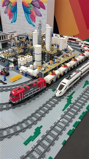 Inter City Express Train on my 20sqm diorama at expo #legotrain #legorailyard #legocity #legorail