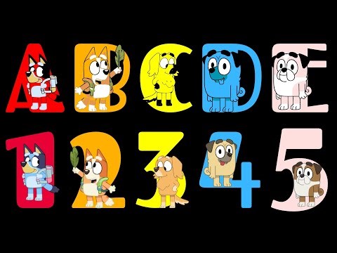 Bluey Numbers + Alphabet ABC + Bluey Phonic Song For Kids 4| Learn with Bluey | freeforlearn