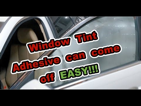 EASY - Removing Adhesive from your Car Window after Removing Window Tint - EASY SOLUTION!