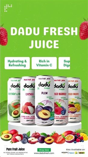 Hydrate Naturally with Dadu Fresh Juice! 🍹