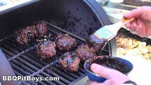 This is how I grill roast beef stuffed meatballs the American BBQ way