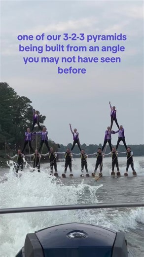 check out our instagram for more bts! #hydroflites #waterskiing #wisconsin #waterskishow #pyramid #skiing #3high #chetek