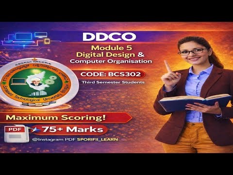 ⚙️ DDCO | BCS302 | MODULE -5 | Digital Design & Computer Organisation | 75+ Scoring | VTU 🎯