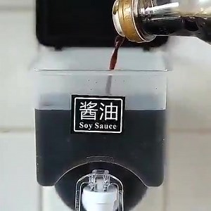#Wall Mounted #Liquid #Oil #Dispenser Vinegar Container Box Seasoning...