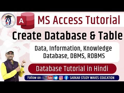 What is Data, Information, Database, DBMS, RDBMS | Create Database & Table Using MS Access By Arvind