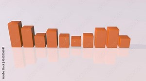 3D animation with VU meter, peak meter or graphic equalizer. Great for all music related concepts.