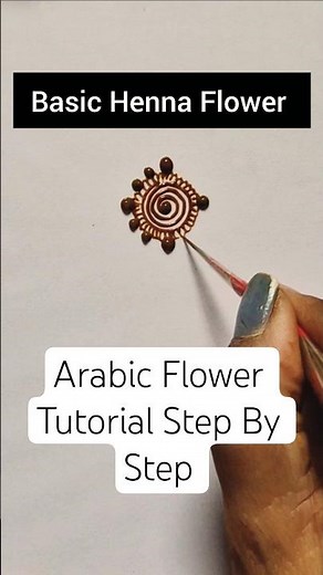 Basic Henna Flower | Arabic Mehndi Flower Tutorial Step By Step | Basic Mehndi For Beginners #mehndi