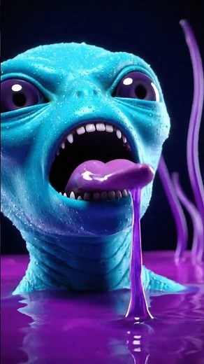 Alien Tongue & Orb: Surreal Macro Gel Encounter #brainrot #shorts #viral #shortsfeed #fypシ #top