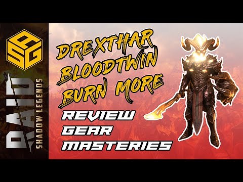 Drexthar Bloodtwin guide | UNM clan boss | Arena | Gear | Masteries | 2020 | RAID: Shadow Legends