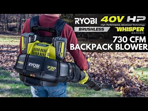 RYOBI 40V HP 730 CFM Whisper Series Backpack Blower