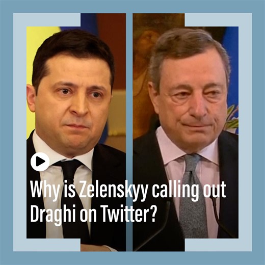 475K views · 2.2K reactions | ‘I'll try to move the war schedule to talk’ Why is Ukraine's Zelenskyy calling out Italy's Draghi on Twitter? news.ae/3veBTnz | The National | Facebook