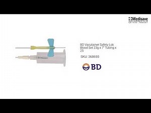 BD Vacutainer Safety Lok Blood Set 23g x 7 Tubing x 25 368655