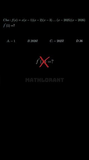 Vận dụng định nghĩa đạo hàm cơ bản #mathlorant