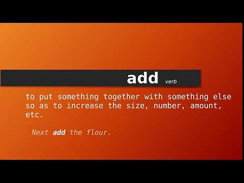 Meaning of add , Definition of add