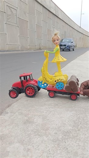 Remote control mini Tractor Tali and scouty girl #shorts #viral #trending