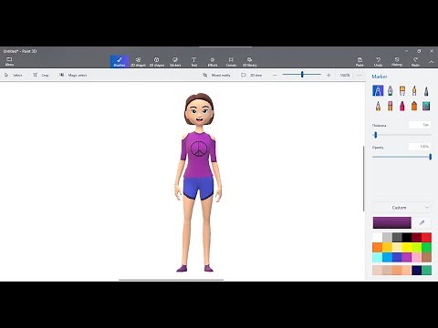Customizing 3D Girl Model in Paint 3D #2 | NS Rocks |
