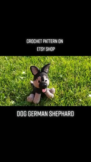 Amigurumi Crochet Pattern for German Shepherd Dogs