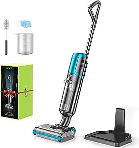 Oraimo Wet Dry Vacuum Cleaner & Mop, Cordless Vacuum Hard Floor Cleaner, All-in One Cleaning Machine with Self-Propelling, Smart Voice Reminder, Self-Cleaning & Drying, 100pcs Cleaner Sheets Attached