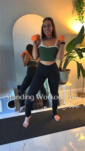Standing Core: 40 seconds of movement, 20 seconds to reset x 3 rounds #coreworkout #core