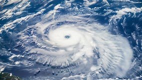 Super Typhoon Tropical Storm Cyclone Hurricane Tornado Aerial Satellite View. Top View Animation of Giant Hurricane Seen Stock Footage - Video of danger, cloud: 317443808