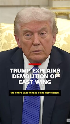 President Trump showed reporters renderings of the planned new ballroom that indicate how the construction was set to take place where the East Wing is located. He defended his plans to build the space, which he said will cost "about $300 million." Read more at the link: https://cnn.it/3JcDYd6 | CNN Politics
