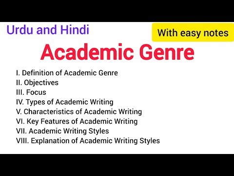 Academic Genre | Genre Analysis