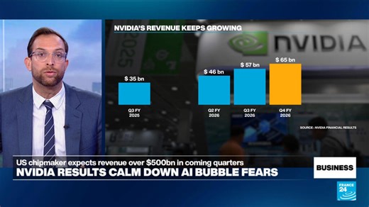 Nvidia's upbeat forecast for future demand calms 'AI bubble' fears